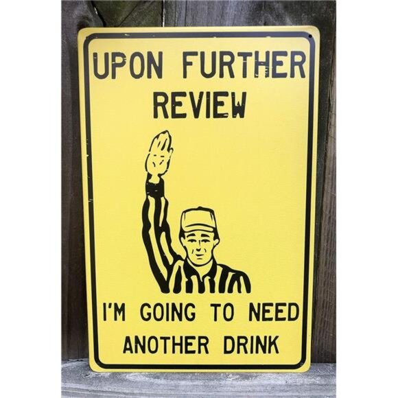 12" x 8" Funny Tin Football Sign Man Cave Garage Home Sports Bar Pub Decor - Picture 3 of 4